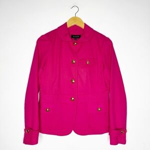Talbots Women’s Pink Button Up Jacket Cotton Stretch Coat Size 4 Small
